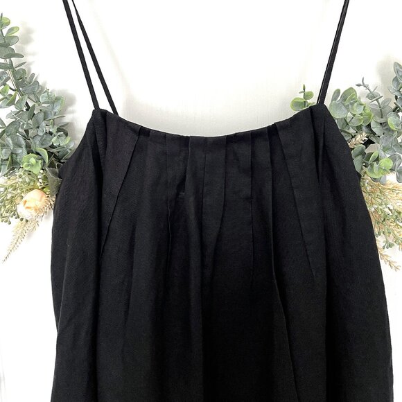 COS Pleated Linen Maxi Dress (Black) 2 - Picture 8 of 15